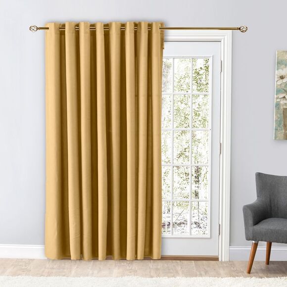 Ricardo Glasgow Grommet Patio Panel w/Wand 112x84 Gold Leaf